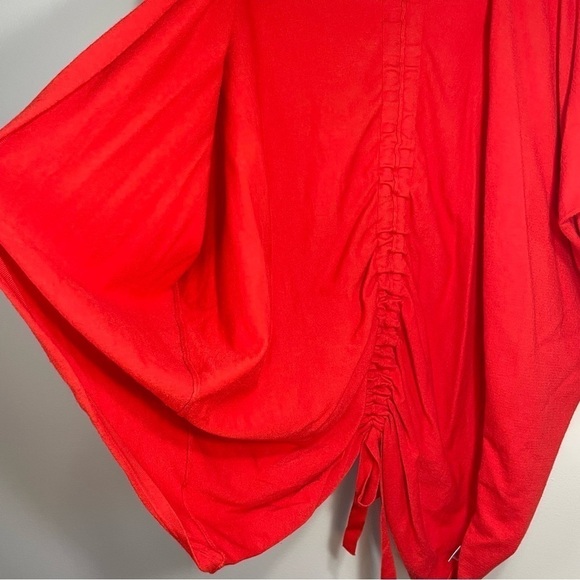 Umgee Open Front Red Cardigan Drop Sleeve Top Size Womens Small - Picture 6 of 9